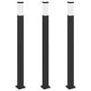 vidaXL pollarvalgustid 3 tk 110 cm mustad IP44