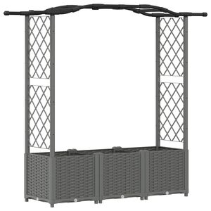 vidaXL T&otilde;stetud Padi Kase ja Katusega Helehall 164 x 40 x 138 cm PP