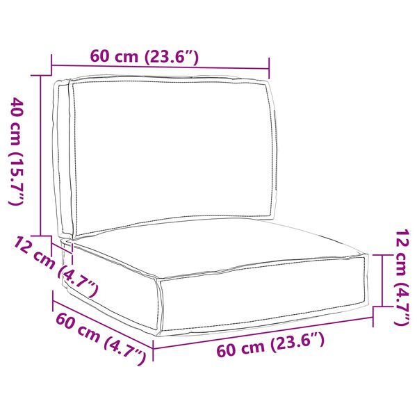 vidaXL Pallet padjakomplekt 2 pcs Antratsiit Oxfordi kangas