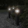 vidaXL pistikupesaga aia lambipost, must, 50 cm, alumiinium