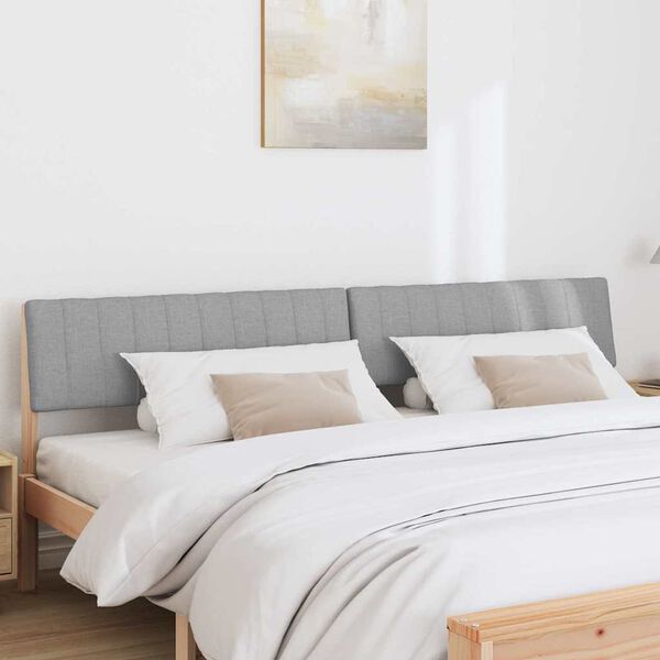 vidaXL Polsterdatud voodiots Helehall 200 cm Tahke m&auml;nd