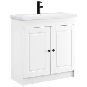 vidaXL Vannitoa m&ouml;&ouml;bleset Valge 78,5 x 37,5 x 81 cm Tehispuit