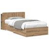 vidaXL Voodiraam ladustamisega Artisan tamm 90 x 190 cm Tehispuit