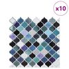 vidaXL Lanturn Plaat 10 pcs Sinine roheline 27 x 27 cm