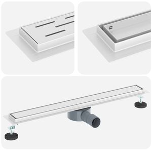 vidaXL Dushi &auml;ravool 2-in-1 koos 360&deg; sifooniga H&otilde;bedane 70 cm