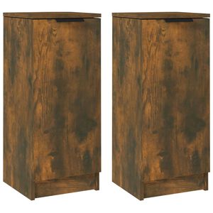 vidaXL puhvetkapid 2 tk, Suitsutatud tamm, 30 x 30 x 70 cm tehispuit