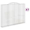 vidaXL kaarekujulised gabioonkorvid 7 tk, 300x30x220/240 cm, raud
