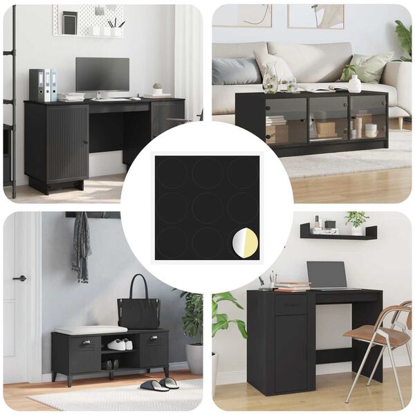 vidaXL Kleebis kruvi kate 12 pcs Must &Oslash; 20 x 0,5 mm Kaetud paber