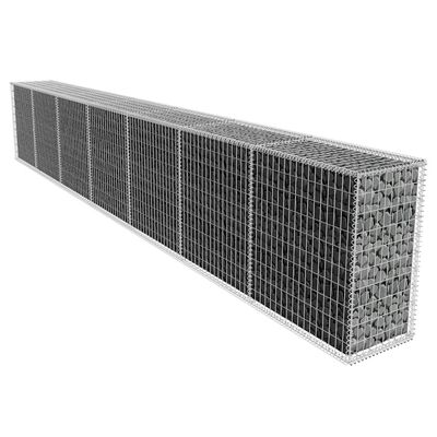 vidaXL gabioonsein kattega, tsingitud teras, 600 x 50 x 100 cm