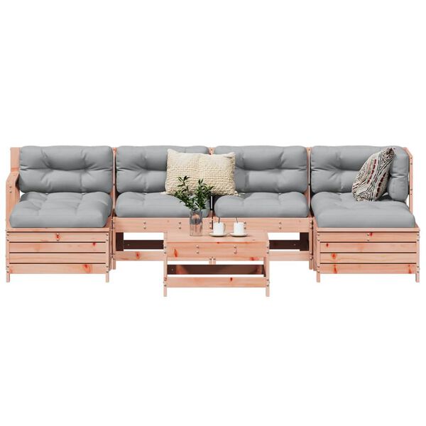 vidaXL 7-osaline aiadiivani komplekt, ebatsuuga puit