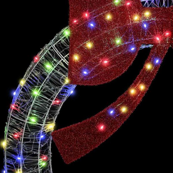 vidaXL Küünlapärg koos 150 LED-iga Mitmevärviline 120 cm Akrüül