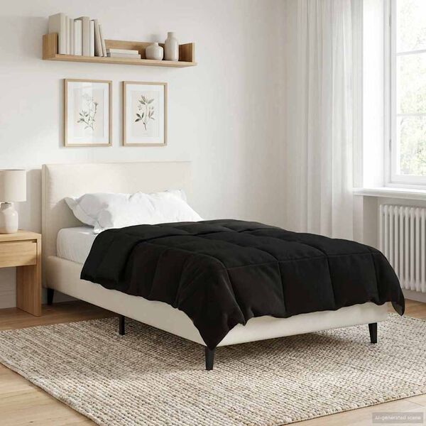 vidaXL T&auml;ispika aasta tekk Rapistatud Must 135 x 220 cm Mikrokiud