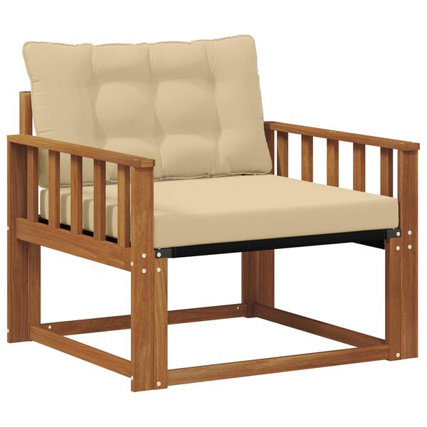 vidaXL V&auml;li diivanikomplekt Tugev acacia puit ja Textilene Neutraalne