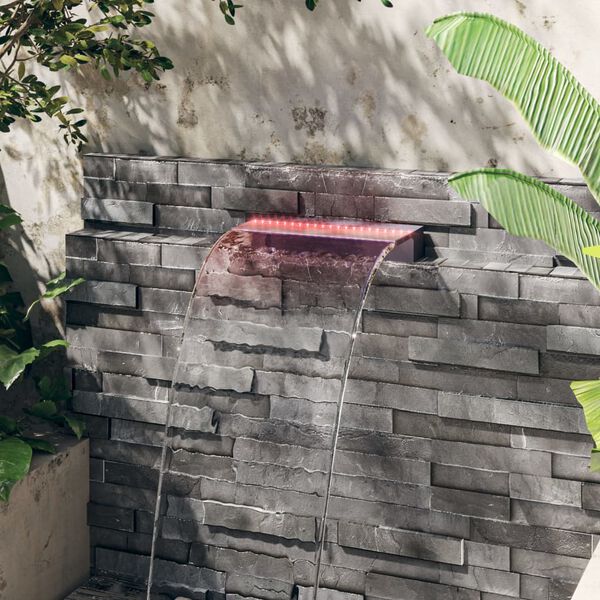 vidaXL purskkaevu kosk RGB LED-tuledega, akr&uuml;&uuml;l, 45 cm