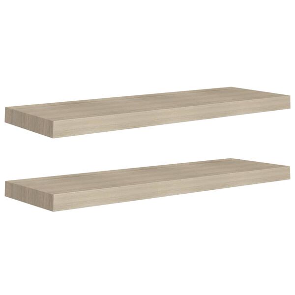 vidaXL seinariiulid, 2 tk, tammevärvi, 80 x 23,5 x 3,8 cm MDF