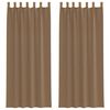 vidaXL aasadega voilee kardinad 2 tk, helepruunid, 140 x 260 cm