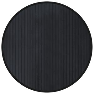 vidaXL &uuml;mmargune vaip, must, 100 cm, bambus