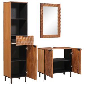 vidaXL Vannitoa komplektid 3 pcs Akatsiabrown Winish Tugev mango puu