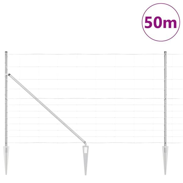 vidaXL Aiapost Galvaniseeritud 50 x 1,4 m Teras