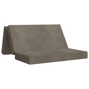vidaXL Kokkupandav diivanvoodi 120 x 67 x 45 cm Helehall
