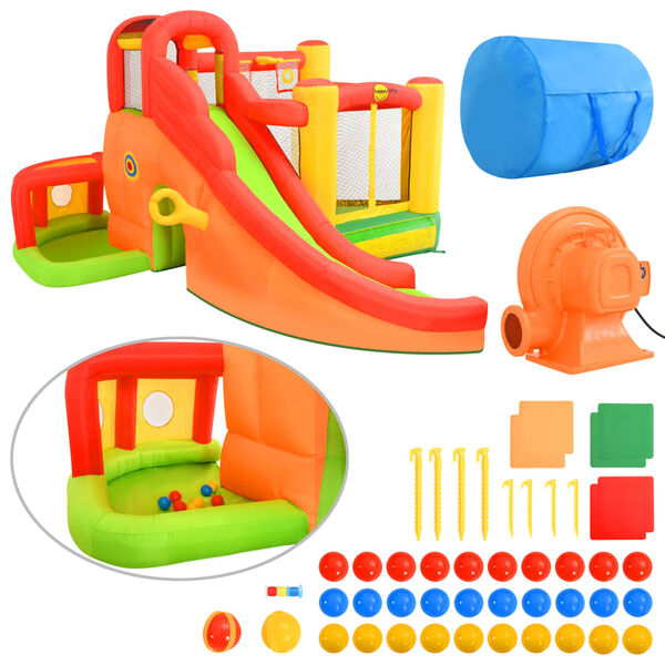 Happy Hop täispuhutav õhkbatuut liumäega 450 x 380 x 230 cm PVC