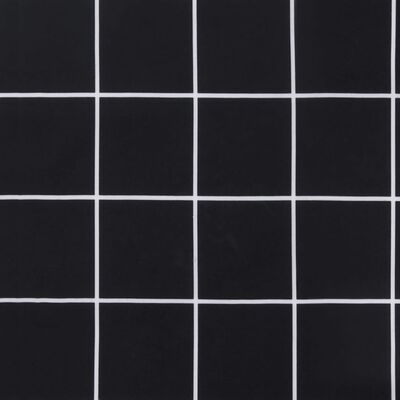vidaXL aiapingi istmepadi, must ruudumuster, 120 x 50 x 7 cm, kangas