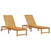 vidaXL Lamamistool 2 pcs Pruun 202 x 53 x 89 cm Tugev akatsiapuu