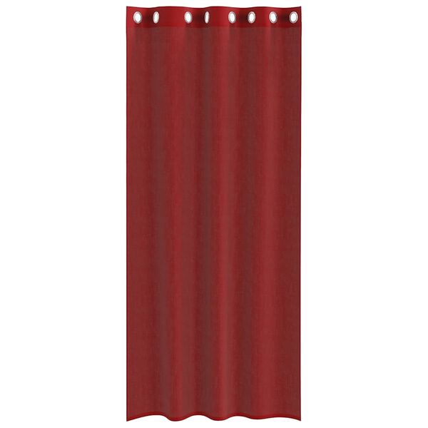 vidaXL Voile kardinad koos rõngastega 2 tk Wine Red