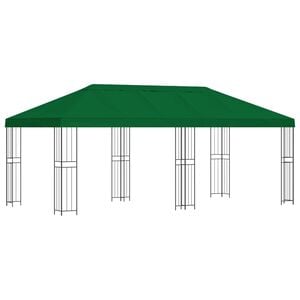 vidaXL Paviljon k&uuml;lgseinadega 6 x 3 m Roheline Pol&uuml;ester ja teras 190