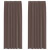 vidaXL Voile Kardinad Tab Topiga 2 tk Pruun