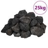 vidaXL vulkaanilised kivimid 25 kg, must, 3-5 cm