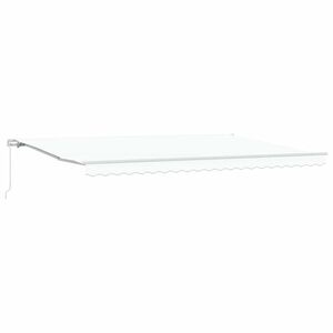 vidaXL K&auml;igukohandatav varikatus Valge 500 &times; 350 cm