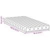 vidaXL Madrats Valge 60 x 120 cm PU Vaht