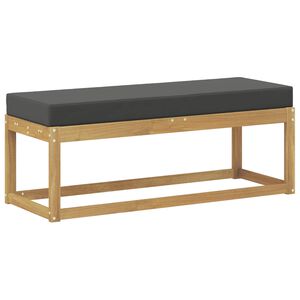 vidaXL V&auml;litoolpinke padjaga Valge 115 x 43 x 45 cm Tugev akatsiapuu