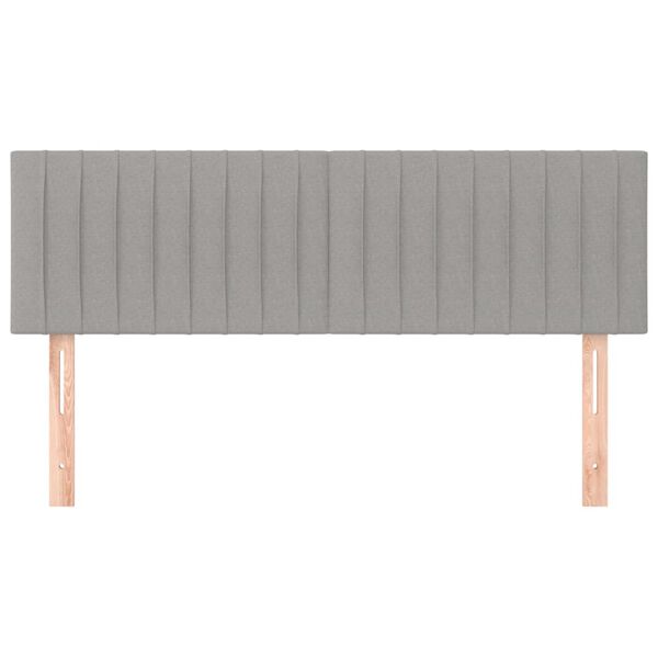 vidaXL voodipeatsid, helehall, 144x5x78/88 cm, kangas