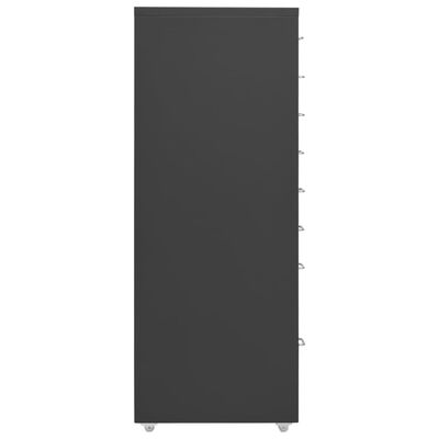 vidaXL mobiilne kontorikapp, antratsiit, 28 x 41 x 109 cm, metall
