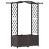 vidaXL T&otilde;stetud Padi Kase ja Katusega Pruun 125 x 40 x 138 cm PP