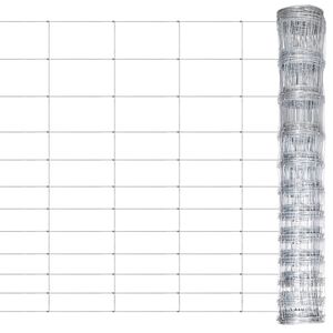 vidaXL piirdeaed, tsingitud teras, 50 m x 150 cm, h&otilde;bedane