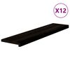 vidaXL trepiastmed 12 tk, pruunmust, 110x25x2 cm, tammepuit