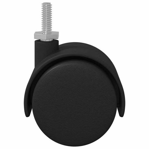 vidaXL Ratastel 2 pcs Must 40,1 x 37,8 mm PP ja raud