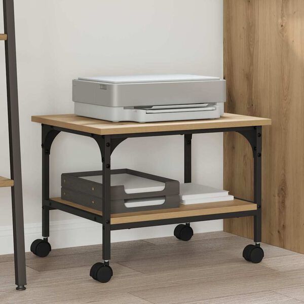 vidaXL Printeri alus K&auml;sit&ouml;&ouml;puu 50 x 40 x 38 cm Tehispuit