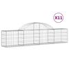 vidaXL kaarekujulised gabioonkorvid 11 tk, 200x30x40/60 cm, raud