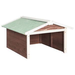 vidaXL robotniiduki garaaž, 72 x 87 x 50 cm, mokka ja valge, kuusepuit