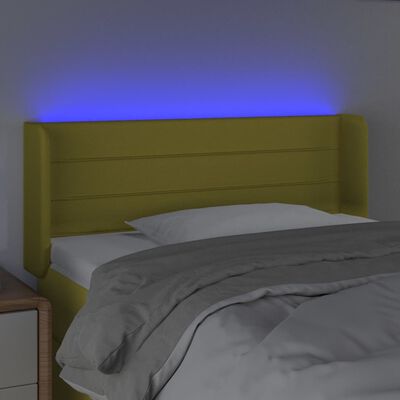 vidaXL LED-voodipeats, roheline, 83x16x78/88 cm, kangas