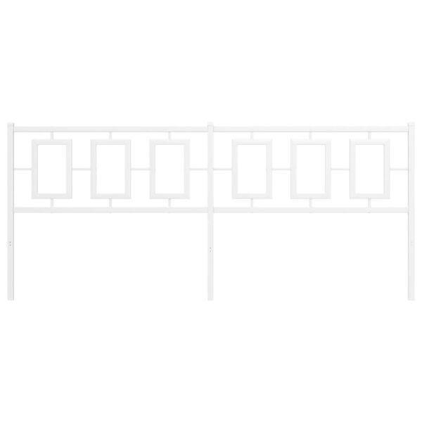 vidaXL metallist vahetatav voodipeats, valge, 200 cm