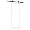 vidaXL Libisev uks ORKDAL Valge 83 x 211 cm Soe m&auml;nnipuit ja klaas
