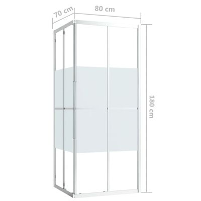 vidaXL dušikabiin, ESG-klaas, 80x70x180 cm