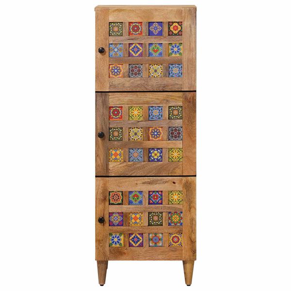 vidaXL K&otilde;rgushein uksega Neutraalne 40 x 33 x 110 cm Tugev mango puu