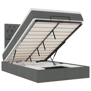 vidaXL ottomani voodi madratsiga, tumehall, 120x200cm, kangas