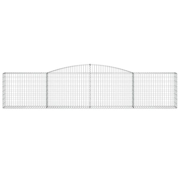 vidaXL kaarekujulised gabioonkorvid 6 tk, 400x30x80/100 cm, raud